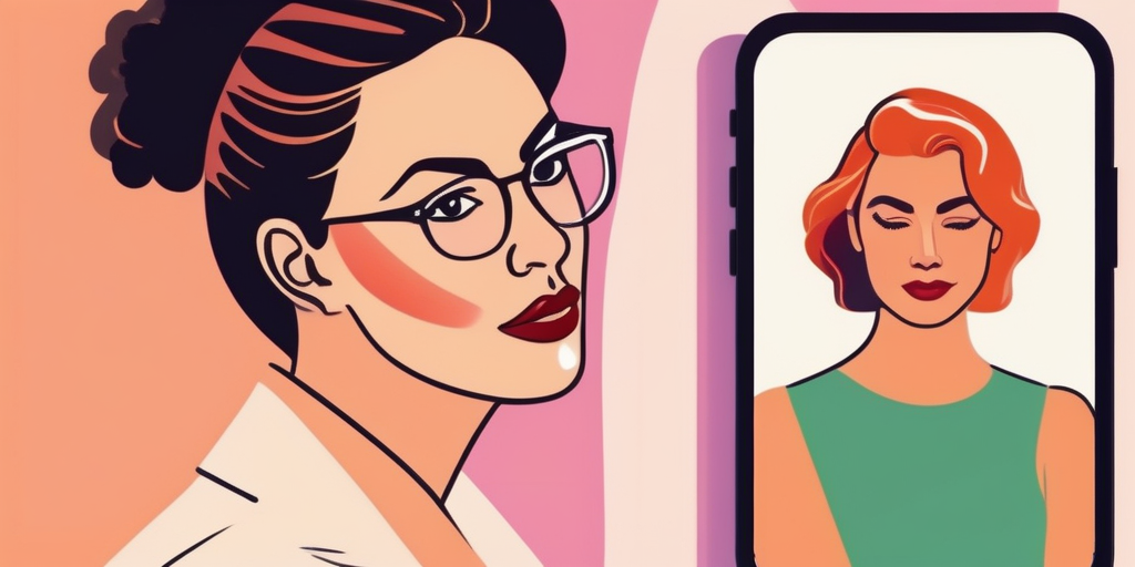 Eine Person nutzt selbstbewusst eine Dating-App