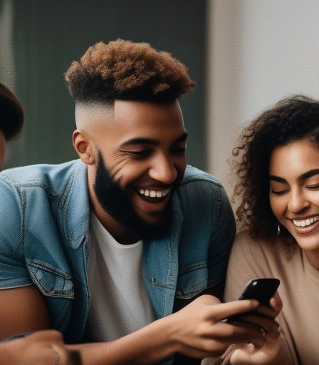 Junge Menschen nutzen Dating-Apps, Fokus auf Vielfalt und Moderne
