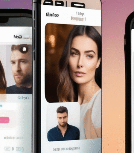 Ein Mensch betrachtet besorgt ein Online-Dating-Profil.