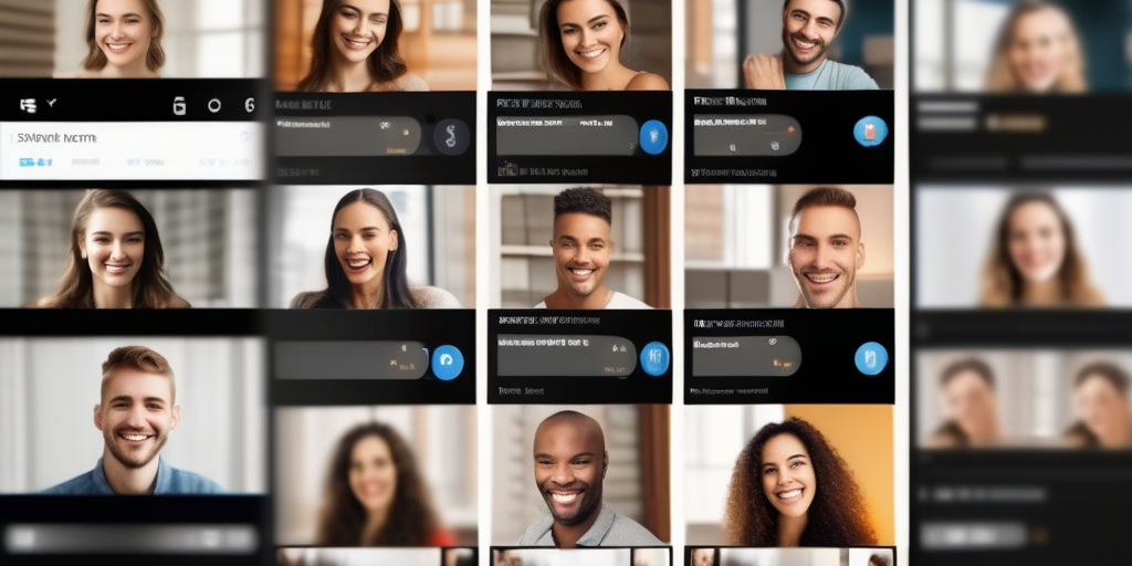 Foto von zwei Personen, die sich per Videochat unterhalten und einander lächeln. Der Hintergrund ist unscharf, um den Fokus auf ihre Gesichtsausdrücke zu lenken.
