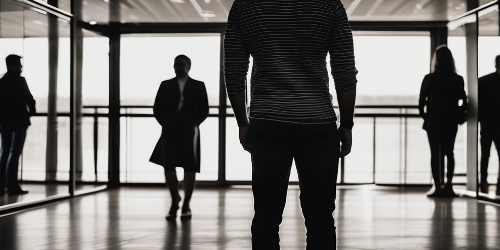 Silhouette von zwei Personen, die sich gegenüberstehen und deren Körpersprache sich unbewusst spiegelt.