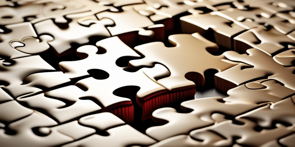 Abstrakte Illustration zweier Puzzleteile, die Belgien darstellen und ein Herz verbinden.