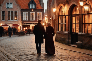 Romantisches Date in Brügge, Belgien