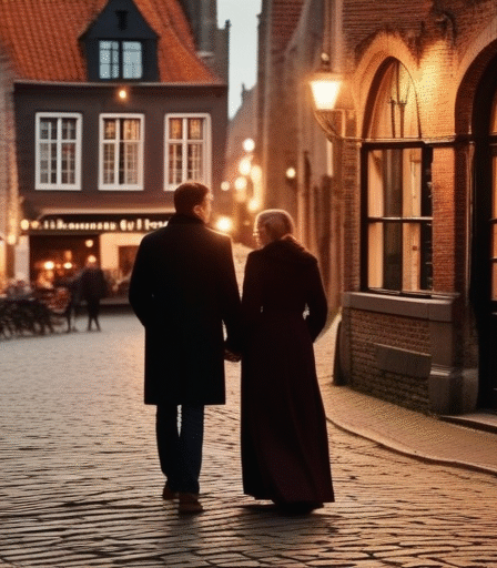 Romantisches Date in Brügge, Belgien