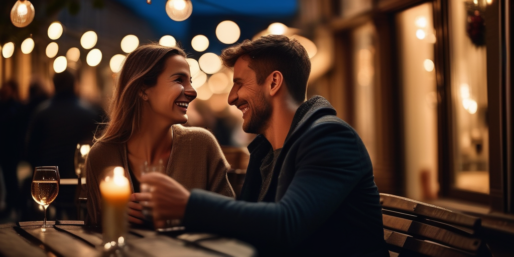 Romantisches Date in der Altstadt von Frankfurt