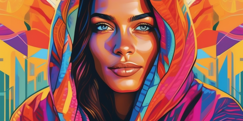 Eine Illustration einer Person, die selbstbewusst in die Zukunft blickt, helle Farben, optimistische und inspirierende Atmosphäre.
