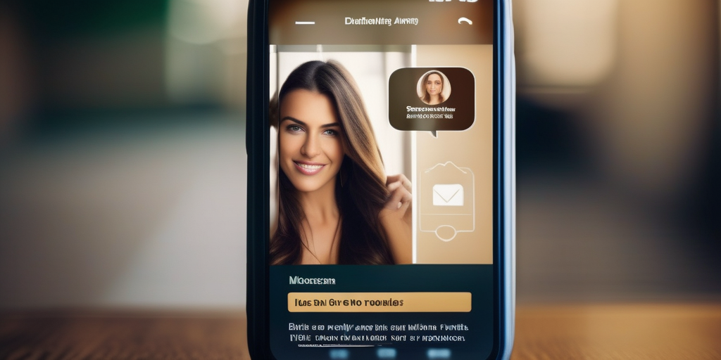 Nahaufnahme eines Smartphones mit einem Dating-App-Interface.