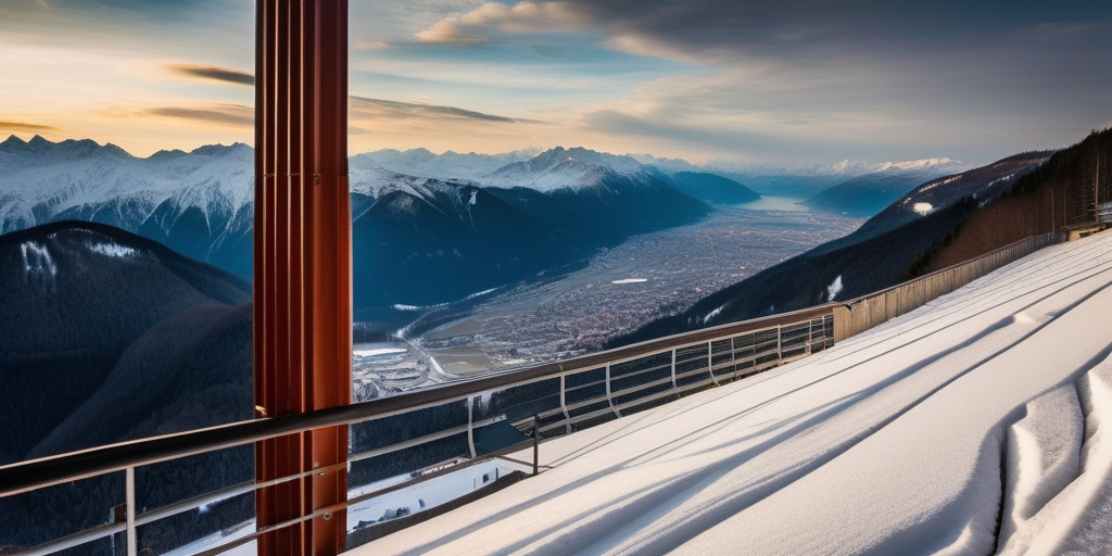 Blick auf Innsbruck von der Bergisel-Schanze.