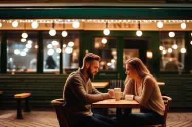 Gemütliches Café in Linz, erstes Date