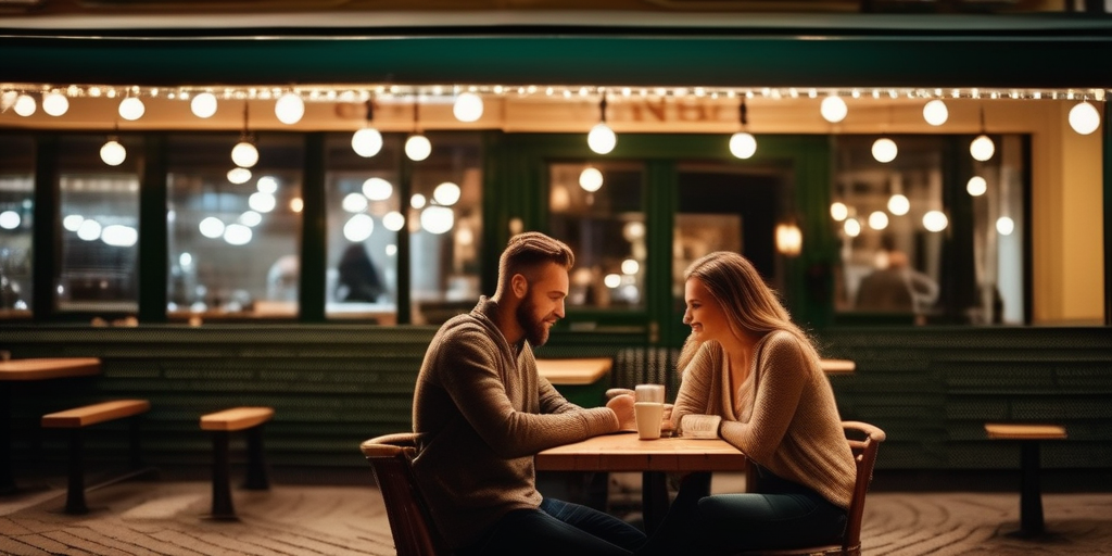 Gemütliches Café in Linz, erstes Date