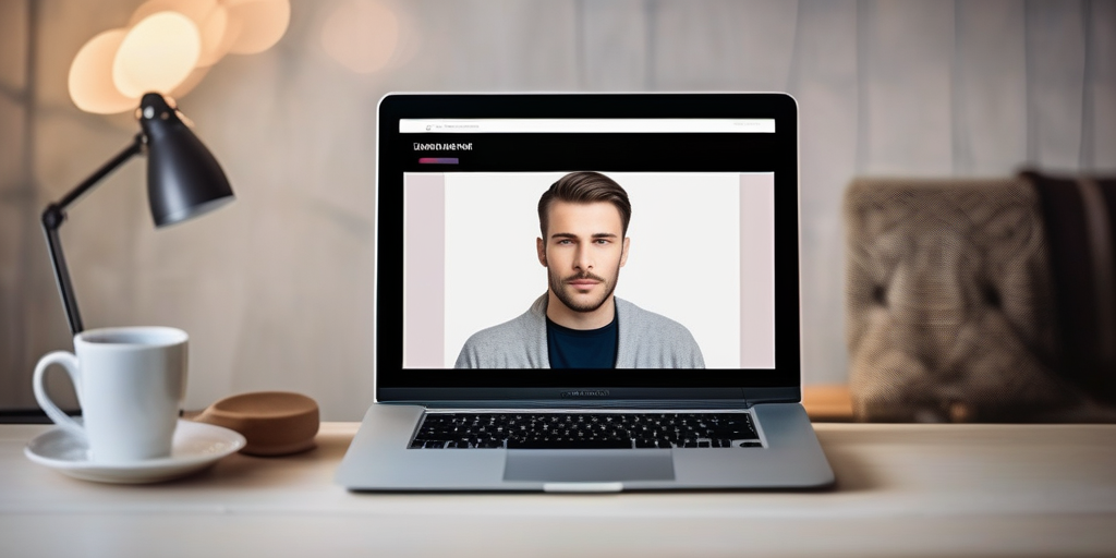 Eine Person überprüft aufmerksam ihr Online-Dating-Profil und betont Ehrlichkeit und Authentizität.