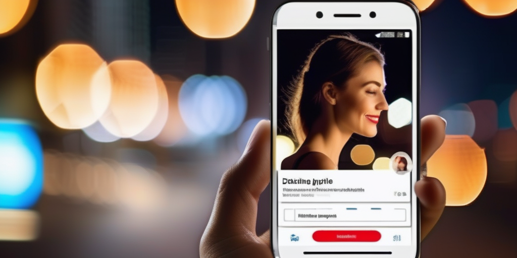 Nahaufnahme eines Smartphones mit einem Dating-Profil.