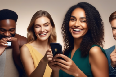 Menschen interagieren mit ihren Smartphones und zeigen Verbindungen und Kommunikation.
