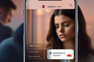 Besorgte Frau, die ihr Handy anschaut