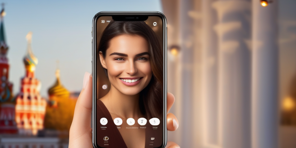 Frau lächelt und betrachtet ihr Handy mit einer Dating-App.