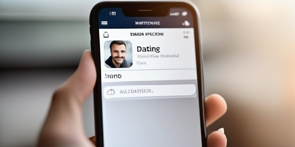 Nahaufnahme eines Smartphones mit einem Dating-Profil.