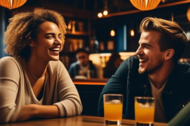 Studenten in einer Bar in Hamburg