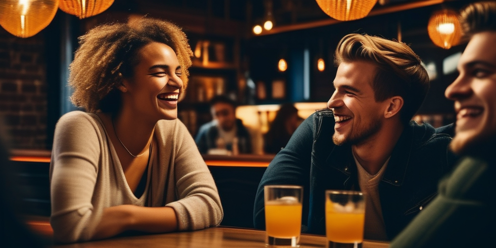 Studenten in einer Bar in Hamburg