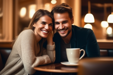 Romantisches Date in einem Café in Salzburg