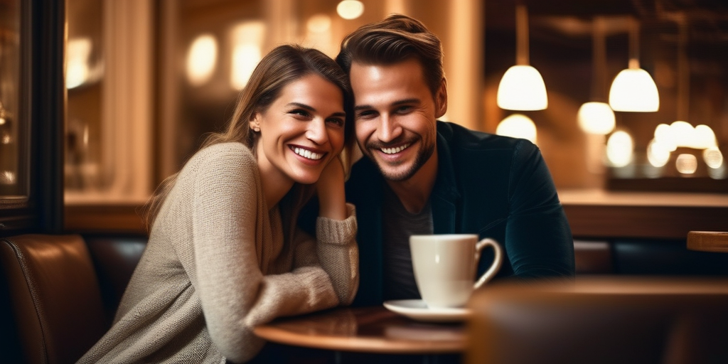 Romantisches Date in einem Café in Salzburg
